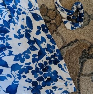 American Eagle Outfitters blue & white dress